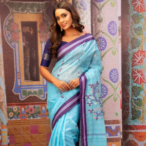 Pest color Cotton Saree